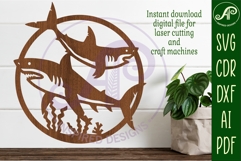 Shark wall art sign, SVG file Product Image 2