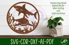 Sharks wall art sign, SVG file Product Image 2