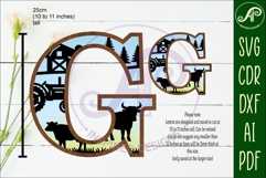 Farm Large G wall Letter 3 layer sign Product Image 2