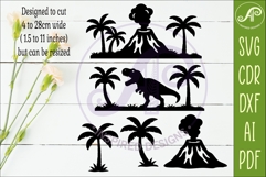 Dinosaur SVG Design for Laser Cutting, Jurassic Dino 1 Product Image 2
