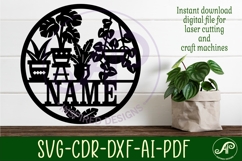 Indoor plants name wall art sign, SVG personalized sign Product Image 2