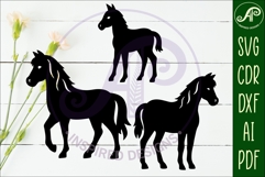 Horse silhouette laser cut outs SVG file Product Image 2