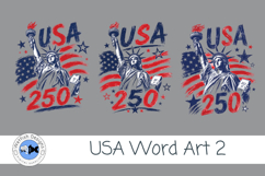 USA Word Art Sublimation Clipart 2 Product Image 3