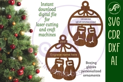 Boxing personalized Christmas Ornament SVG Product Image 2