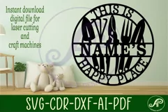 This is names gardening happy place sign svg laser cut Product Image 2