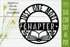 Just One More Chapter SVG | Book Lover Wall Sign Laser Cut Product Image 2