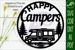 Happy Campers Campervan wall sign, camper home decor Product Image 5