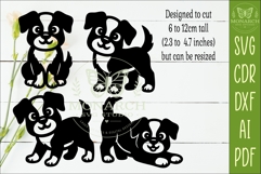 Cute Puppy Silhouettes. Dog Shapes for laser cutting 1 Product Image 2
