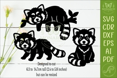 Cute Red Panda Silhouette SVG. Woodland Animals 2 Product Image 2