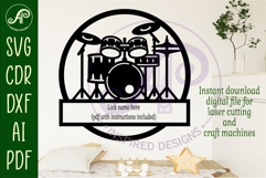 Drum kit named wall sign Product Image 2