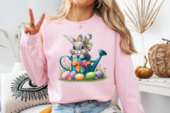 Bunny Easter Clipart, Happy Easter Sublimation PNG Product Image 3