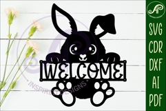 Welcome Easter wall art sign, SVG file. vector Product Image 2