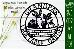 Grandpa's Vegetable Garden Sign SVG, Laser Cut Vegetable Gar Product Image 2