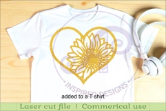 Sunflower heart wall sign, SVG file. Product Image 2