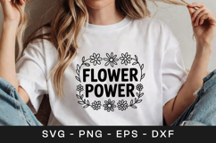 Flower Power Floral Inspirational SVG PNG Product Image 1