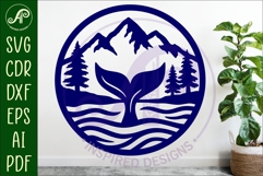 Whale tail wall sign, SVG file. vector sign Product Image 2
