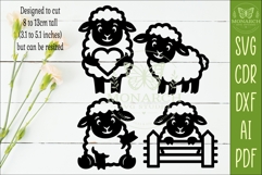 Cute Sheep Silhouettes SVG Farm Animal Laser Cut Files 2 Product Image 2