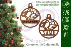 Hairdresser Christmas Ornament SVG laser cut Product Image 2