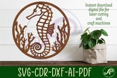 Seahorse wall art sign, SVG file Product Image 2