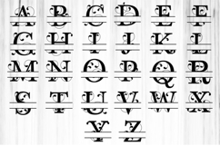 Monogram Flourish Split Letters SVG Bundle Cut Files Product Image 15