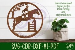 Horse jumper wall art sign, SVG file Product Image 2