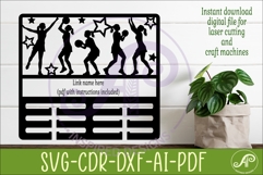 Netball Medal Holder Female Player Personalized Medal Hanger Product Image 2