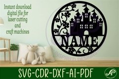 Castle name sign svg laser cut template Product Image 2
