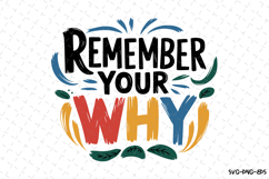 Remember your why SVG | Quotes| SVG Product Image 1