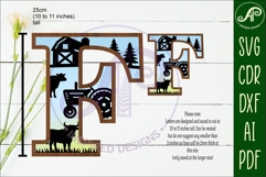 Farm Large F wall Letter 3 layer sign Product Image 2