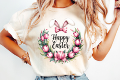Happy Easter Clipart, Happy Easter Sublimation PNG Product Image 3