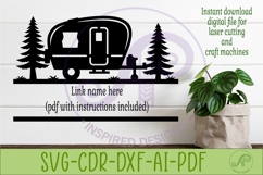 Camping Family Name Sign SVG, Caravan Name Sign Laser Cut Product Image 2