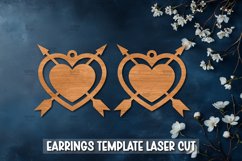 15 Valentine Heart Template earrings SVG I Laser Cut Files Product Image 15