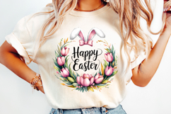 Happy Easter Clipart, Happy Easter Sublimation PNG Product Image 3
