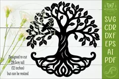 Bird Tree of Life SVG, Elegant Nature Wall Art Laser Cut Product Image 2