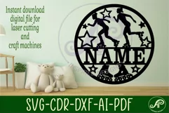 Inline skater female name sign, SVG, sports themed wall art Product Image 2