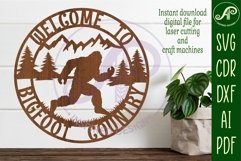 welcome to Bigfoot country wall art sign, SVG file Product Image 2