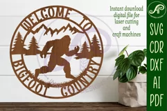 welcome to Bigfoot country wall art sign, SVG file Product Image 2