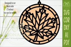Maple Leaf Suncatcher SVG | Autumn Window Hanger Laser Product Image 3