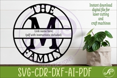 Monogram Family Letter M Name Sign SVG Product Image 2