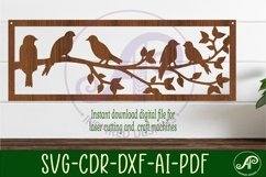 Birds on a branch wall sign, SVG file. Product Image 2
