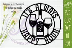 It's Always Happy Hour Wine Sign SVG | Wine Bar Wall Art Product Image 2