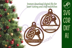 Car key theme personalized Christmas Ornament SVG Product Image 2