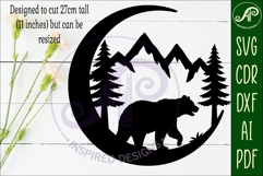 Crescent Moon Bear animal wall sign Product Image 2