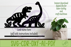 Dinosaur Name Sign SVG, Dinosaur Nursery Wall Art Laser Cut Product Image 2