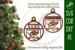 Hockey goalie Christmas Ornament SVG laser cut Product Image 2