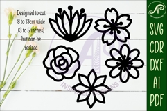 Flower Silhouette Cut out designs 4 Product Image 2