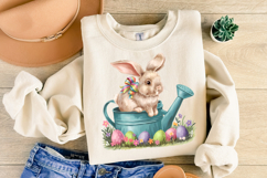 Bunny Easter Clipart, Happy Easter Sublimation PNG Product Image 3