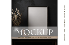Photo Frame Mockup in Interior Room Studio Canvas Mockup_2 Product Image 1