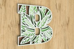 Layered Botanical Alphabet Laser Cut File - Letter B Product Image 2
