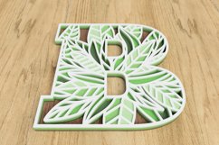 Layered Botanical Alphabet Laser Cut File - Letter B Product Image 3